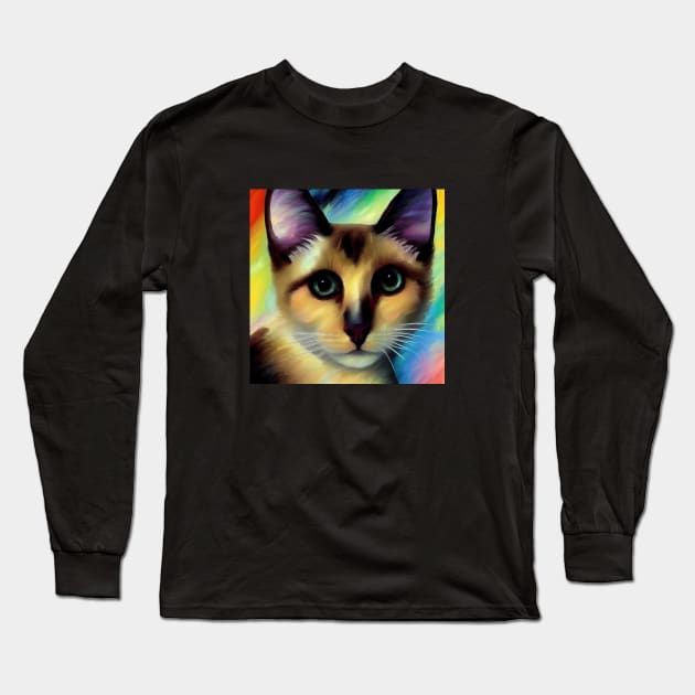 Siamese Cat Long Sleeve T-Shirt by ArtistsQuest